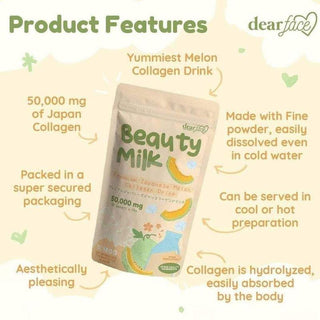 Dear Face Beauty Milk Premium Japanese Melon Collagen Drink (10x18g) in United Arab Emirates - bluelily.me